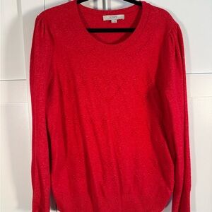 LOFT Red heart Sweater
